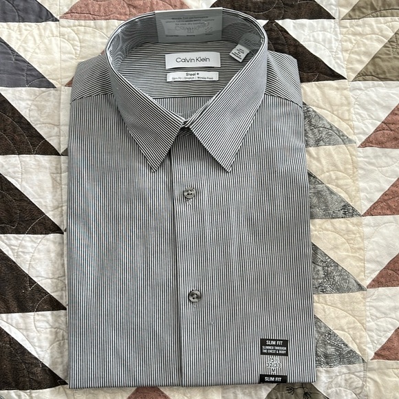 Calvin Klein Steel+ Men’s Button down Dress shirt, NWT - Picture 1 of 5